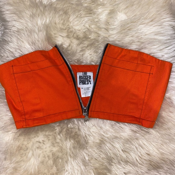 Ragged priest zip-up tube top - Picture 2 of 2